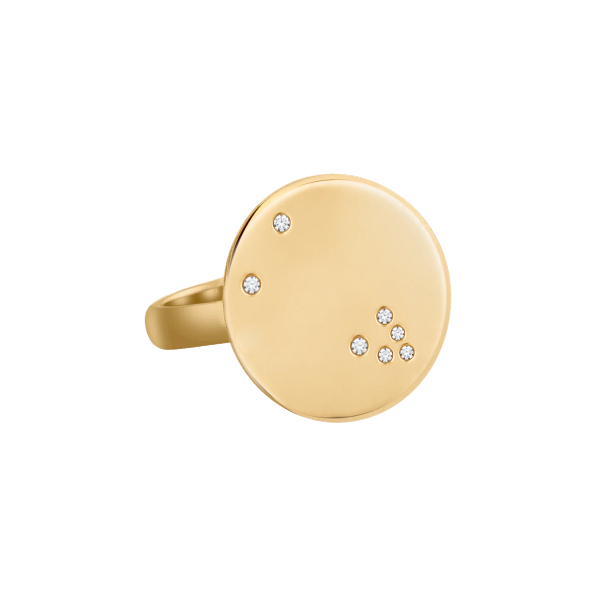Taurus Constellation Ring in Yellow Gold, polished finish