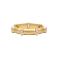 Marquis Diamond Japa Prayer Ring in Yellow Gold