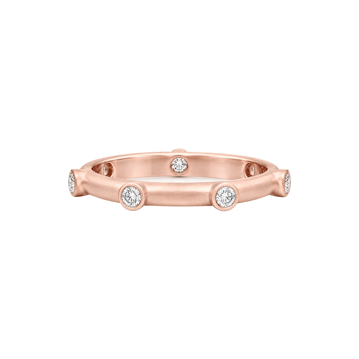 Thin Round Diamond Japa Prayer Ring