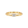 Baguette Diamond Prayer Ring in Yellow Gold