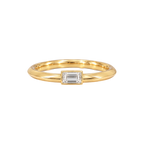 Baguette Diamond Prayer Ring in Yellow Gold