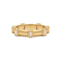Baguette Diamond Japa Prayer Ring