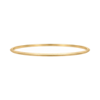 Triangle Solid Gold Bangle in Yellow Gold angled view