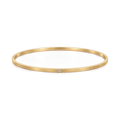 Square Solid Gold Diamond Bangle in Yellow Gold side view