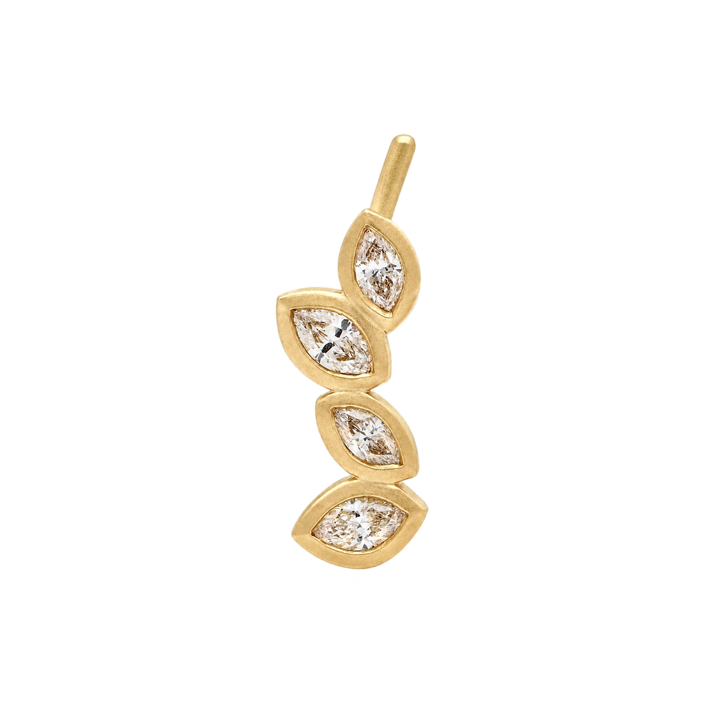 Marquis Diamond Petal Crawler in Yellow Gold