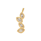 Marquis Diamond Petal Crawler in Yellow Gold