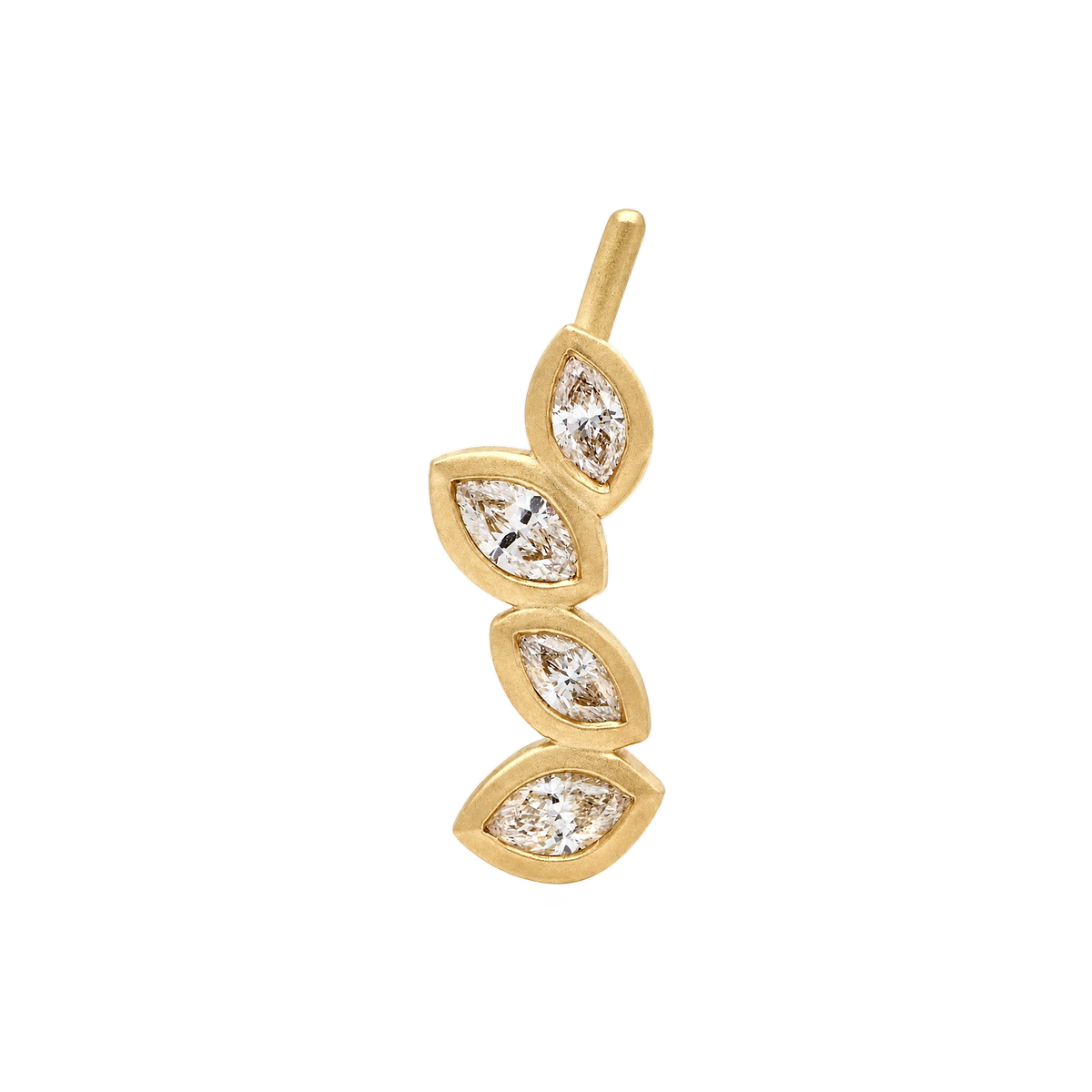 Marquis Diamond Petal Crawler in Yellow Gold