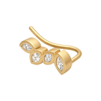 Marquis Diamond Petal Crawler in Yellow Gold side view
