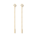 Princess Diamond Ear Threader in Yellow Gold