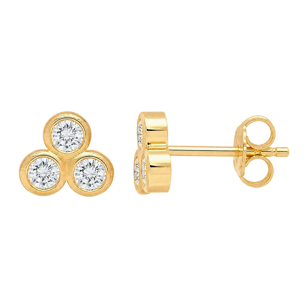 Round Diamond Trinity Stud