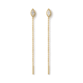 Marquis Diamond Ear Threader in Yellow Gold