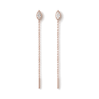 Marquis Diamond Ear Threader in Rose Gold