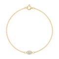 Marquis Diamond Solitaire Bracelet in Yellow Gold