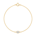 Marquis Diamond Solitaire Bracelet in Yellow Gold