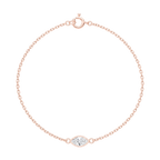 Marquis Diamond Solitaire Bracelet in Rose Gold