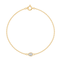 Pear Diamond Solitaire Bracelet in Yellow Gold