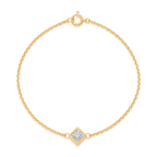 Princess Diamond Solitaire Bracelet in Yellow Gold