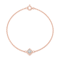 Princess Diamond Solitaire Bracelet in Rose Gold