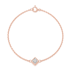 Princess Diamond Solitaire Bracelet in Rose Gold