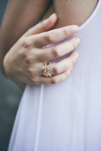 Thin Round Diamond Japa Prayer Ring