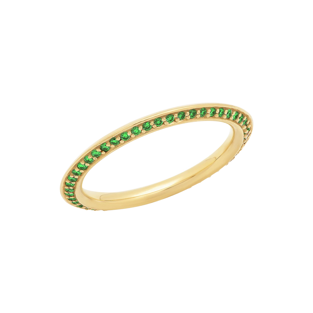 Pavé Chimera Orbit Ring in Yellow Gold