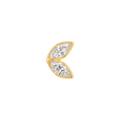Marquis Diamond Petal Stud in Yellow Gold