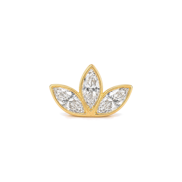 Lotus Diamond Cluster Stud
