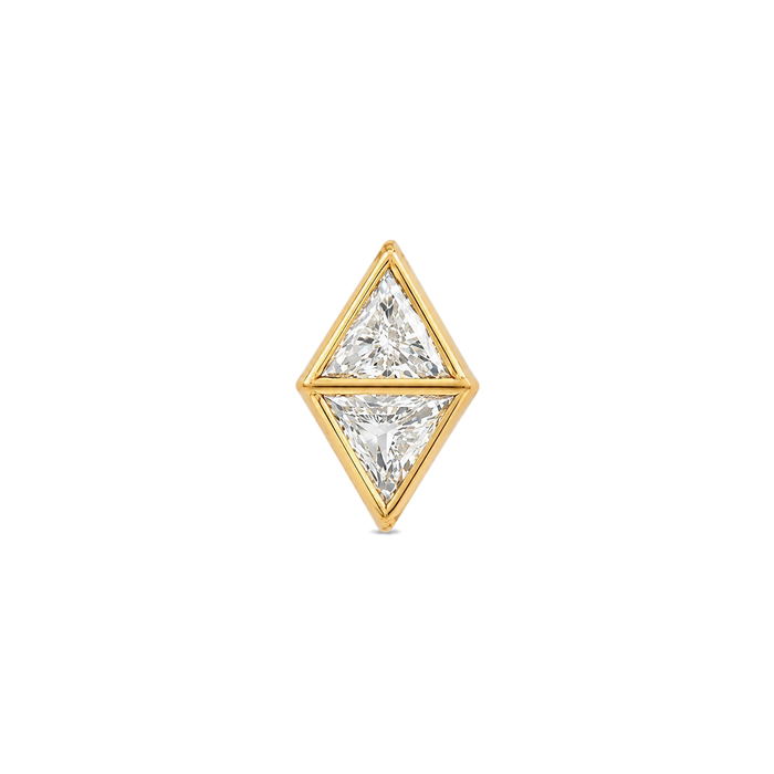 Triangle Diamond Duo Stud