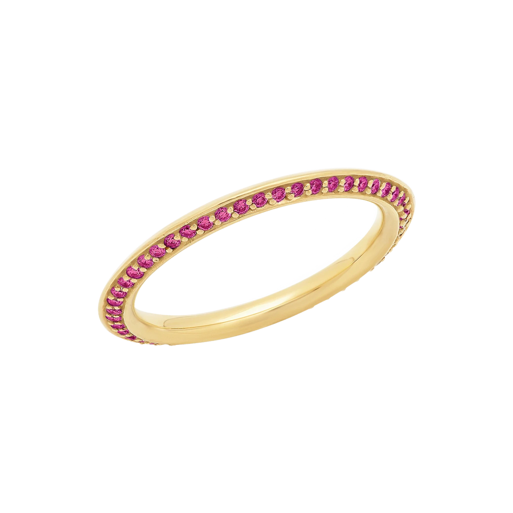 Pavé Chimera Orbit Ring in Yellow Gold
