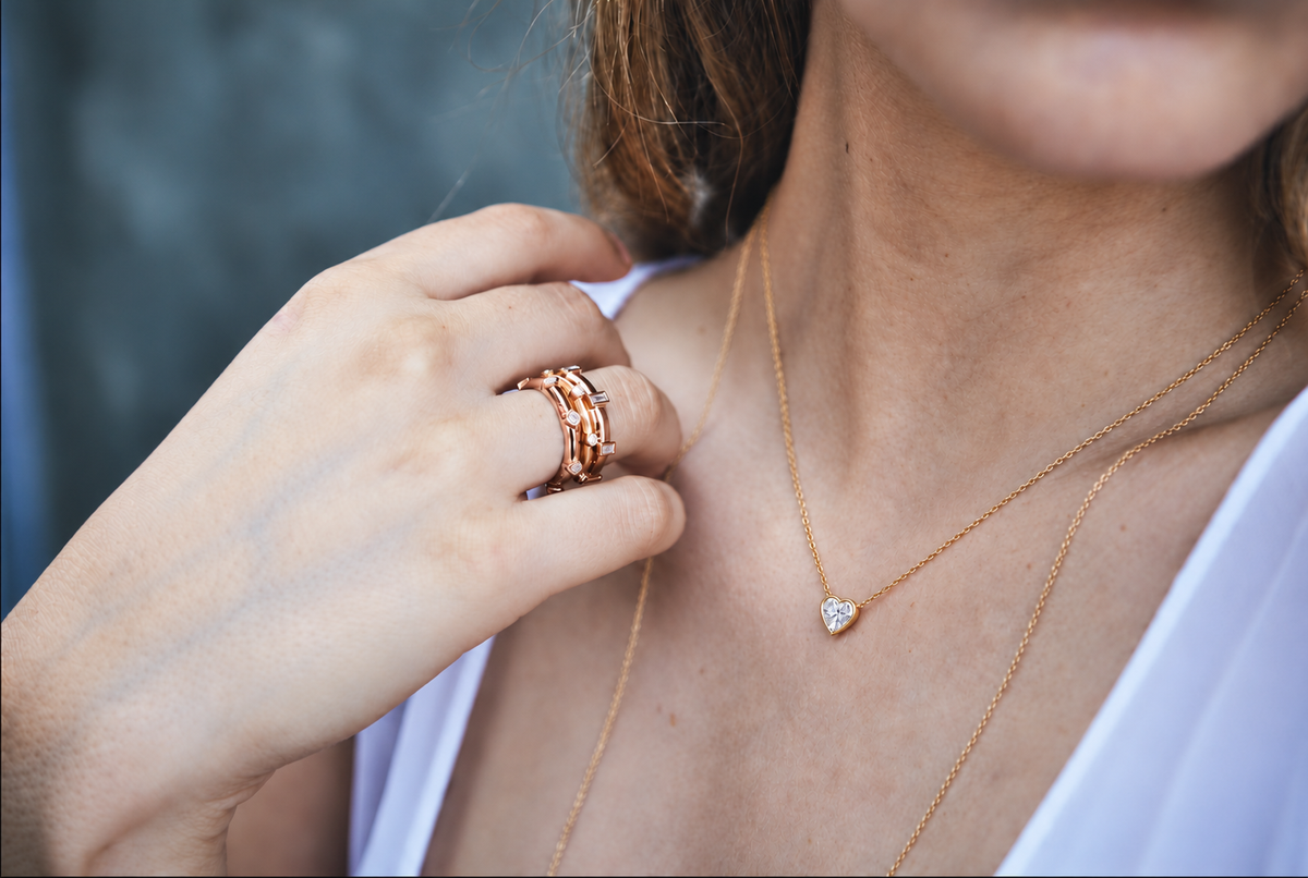 Heart Diamond Solitaire Necklace