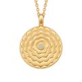 Crown Lotus Diamond Necklace in Yellow Gold