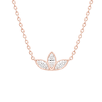 Lotus Diamond Necklace in Rose Gold