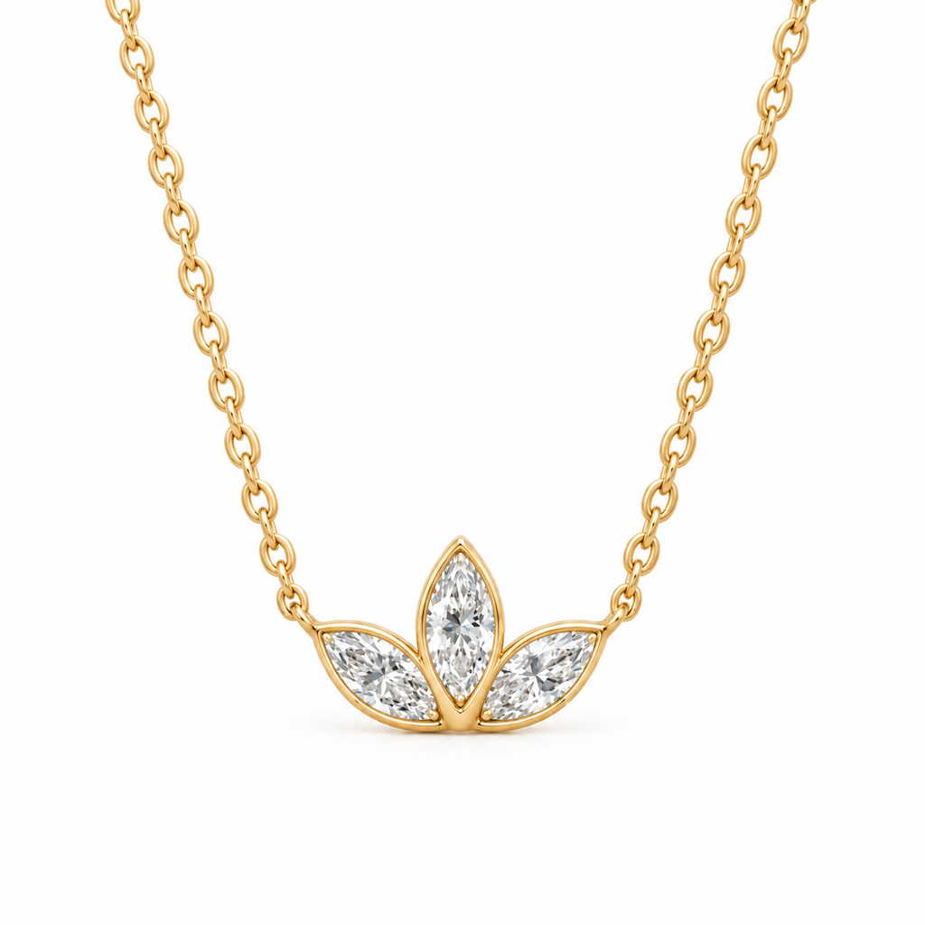 Lotus Diamond Necklace