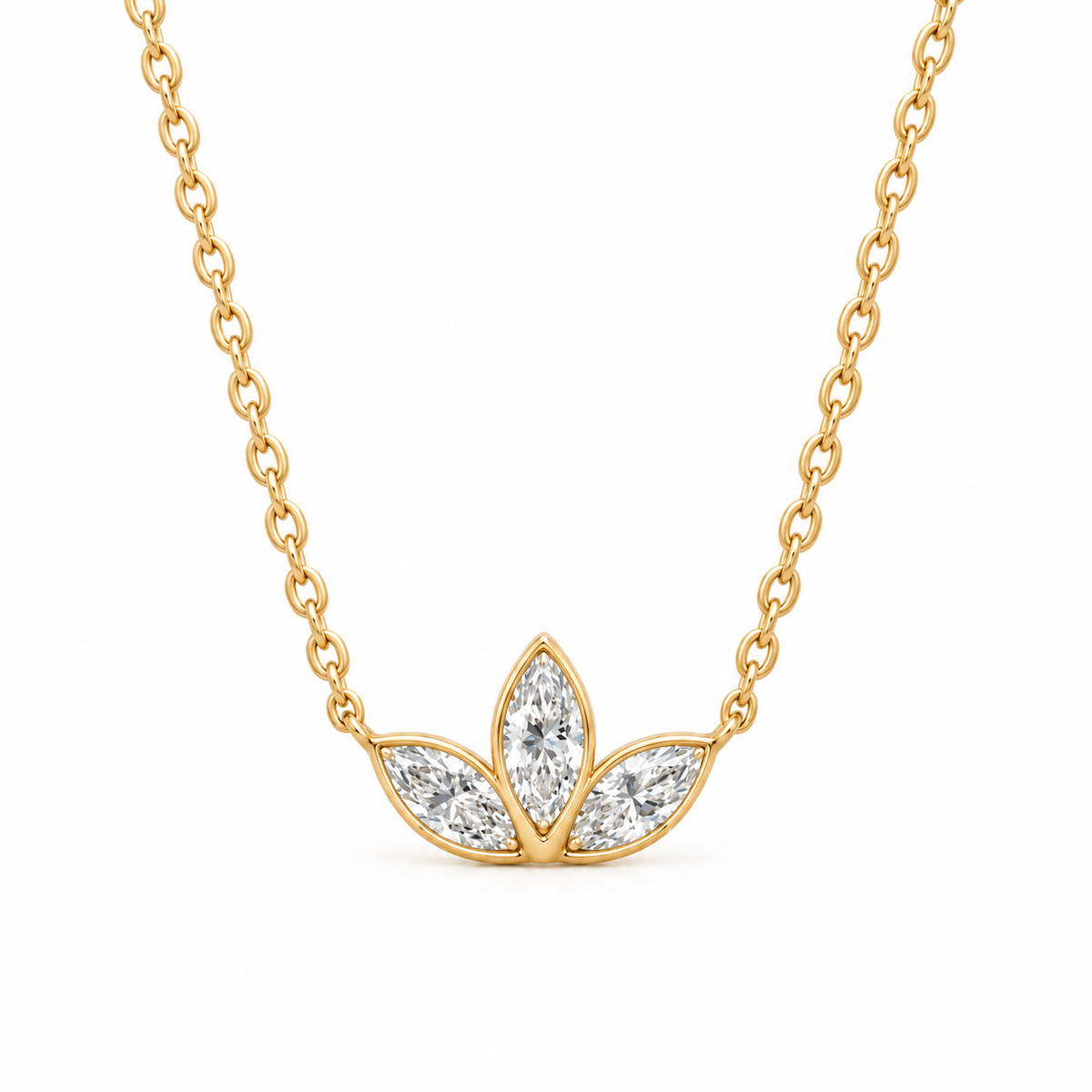 Lotus Diamond Necklace