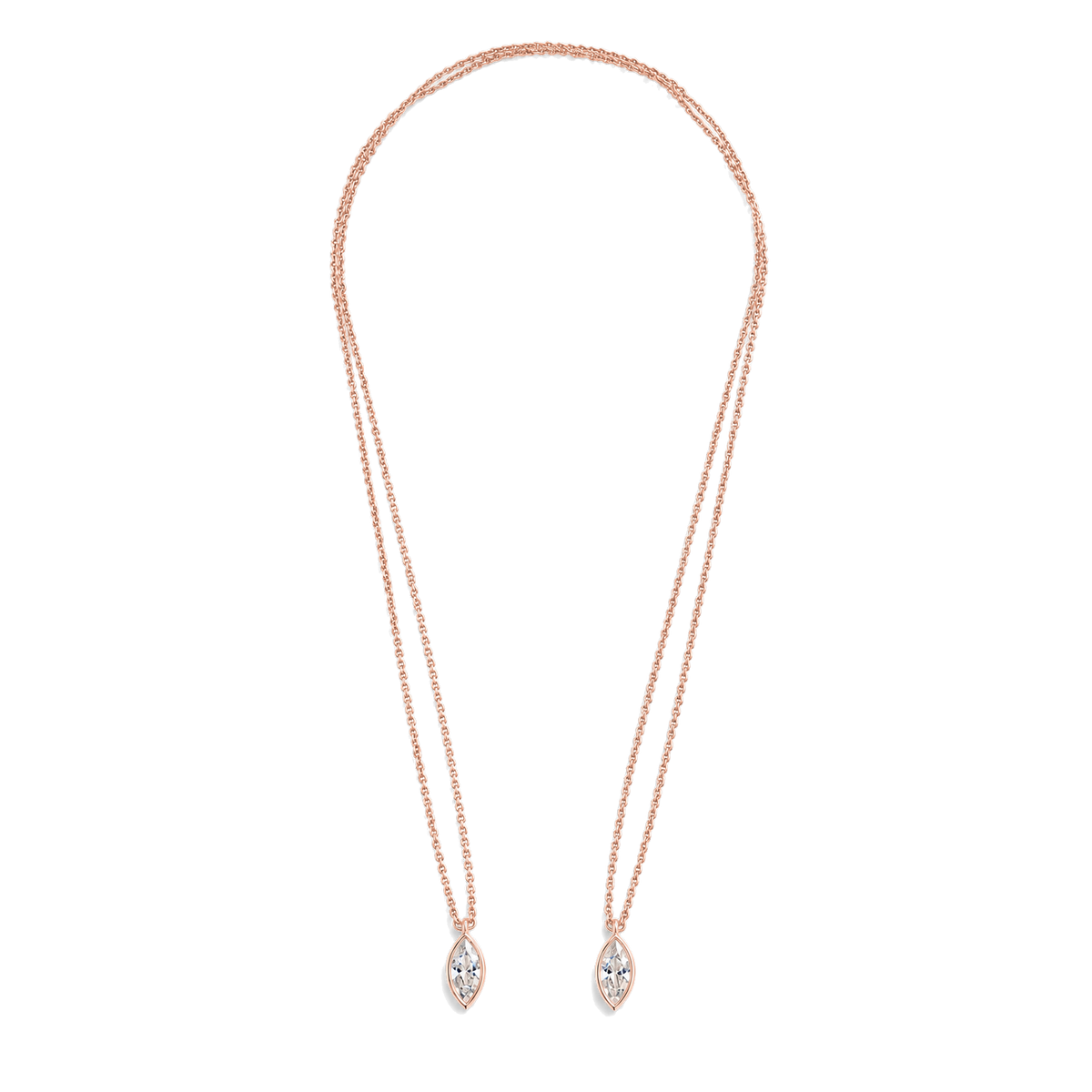 Marquis Diamond Escapulario Necklace