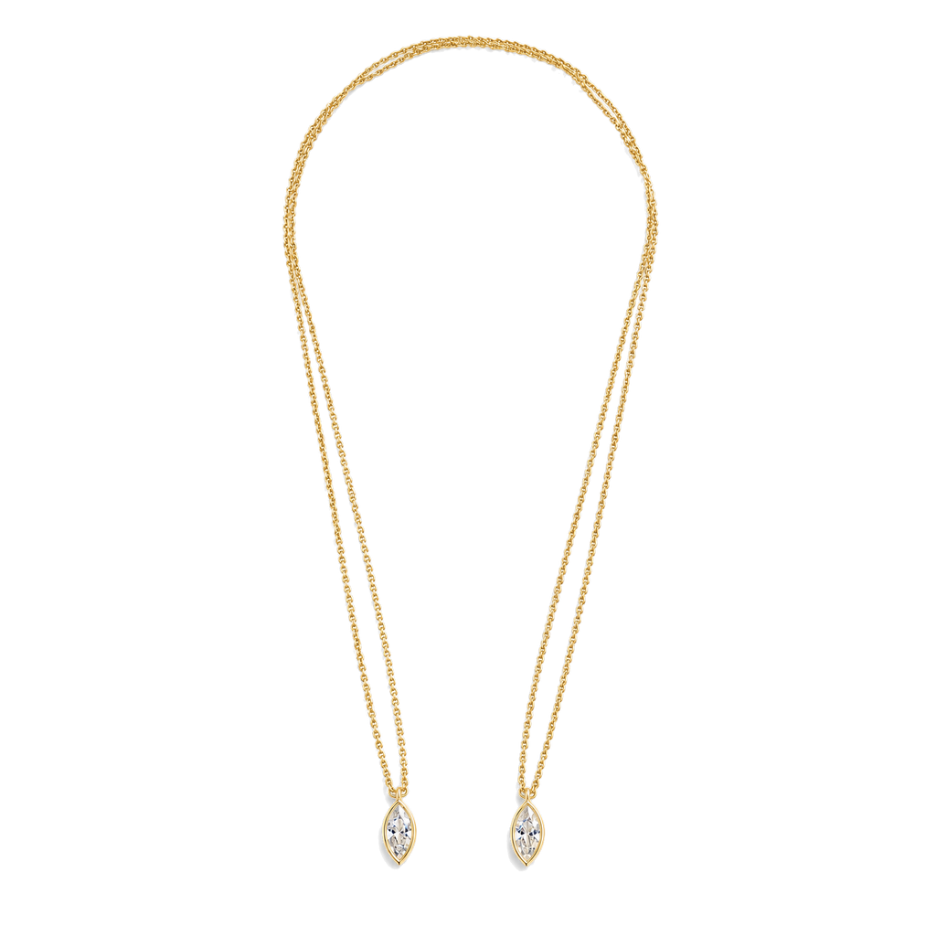 Marquis Diamond Escapulario Necklace