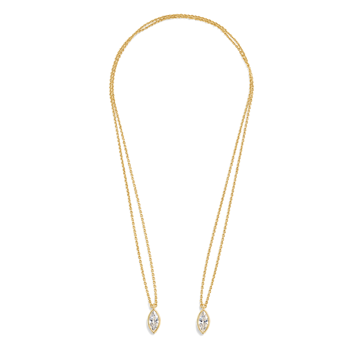 Marquis Diamond Escapulario Necklace