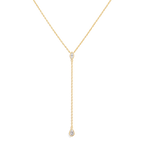 Marquis & Pear Diamond Y Drop Necklace