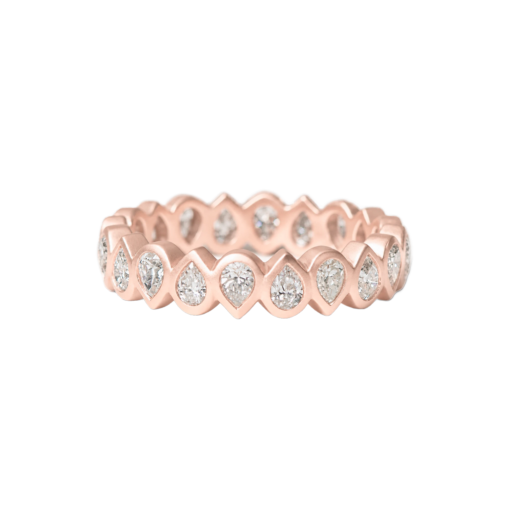 Pear Diamond Eternity Band in Rose Gold