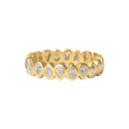 Pear Diamond Eternity Band in Yellow Gold