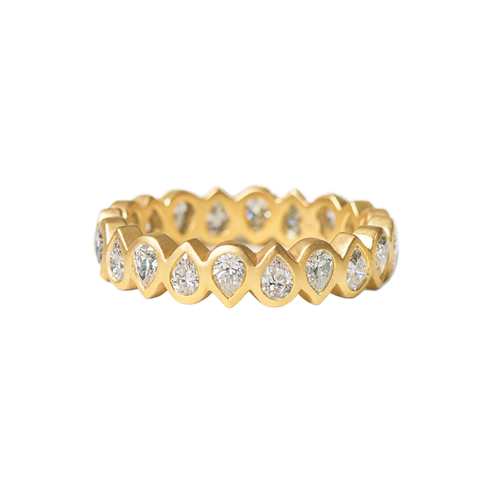 Pear Diamond Eternity Band