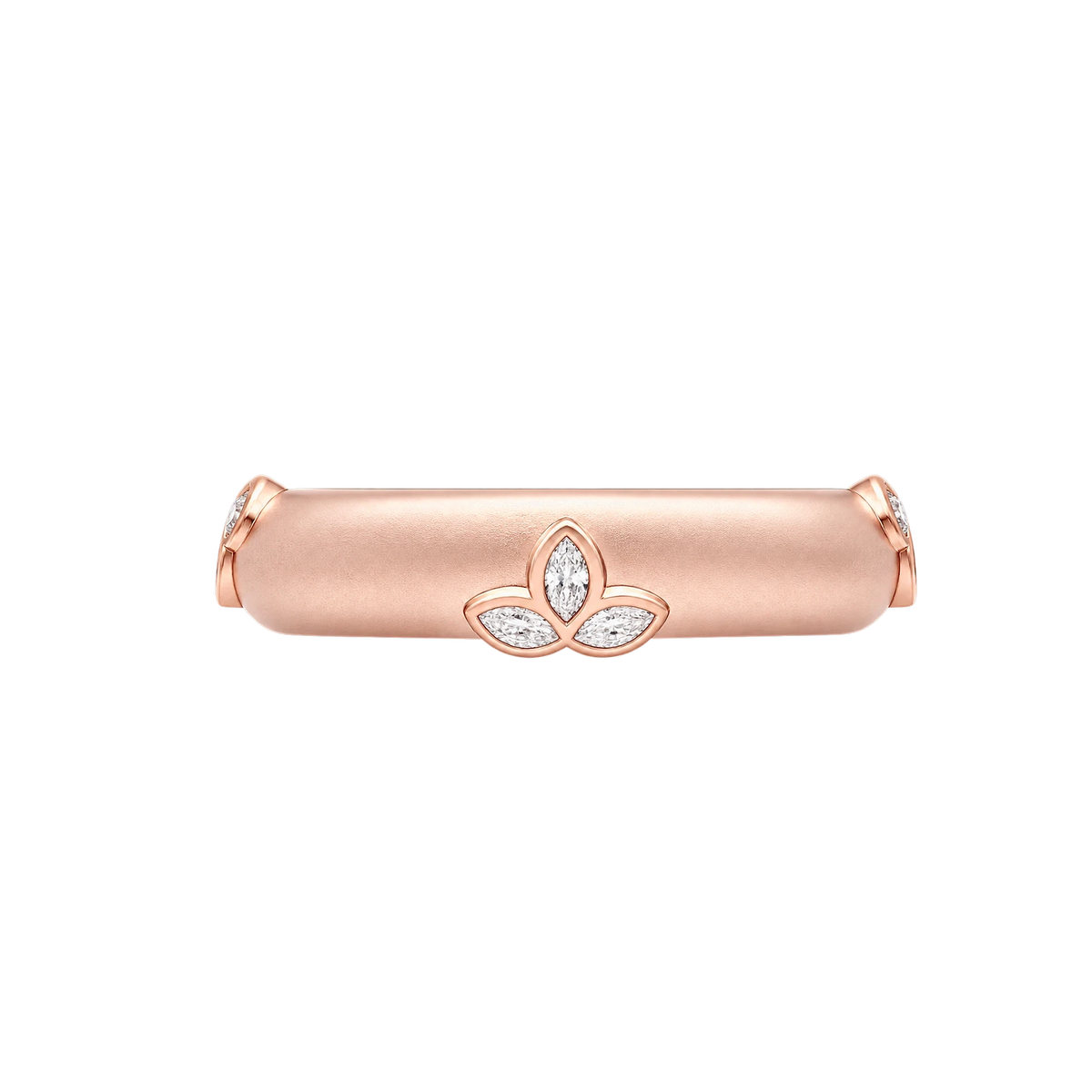 Lotus Diamond Band in Rose Gold