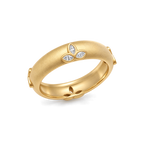 Lotus Diamond Band in Yellow Gold