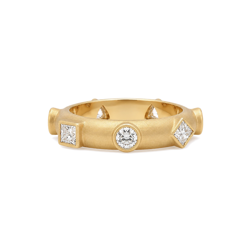 7 Centers Diamond
Japa Prayer Ring