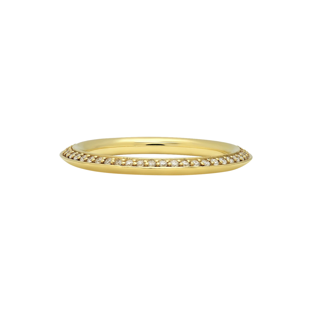 Pavé Chimera Orbit Ring in Yellow Gold