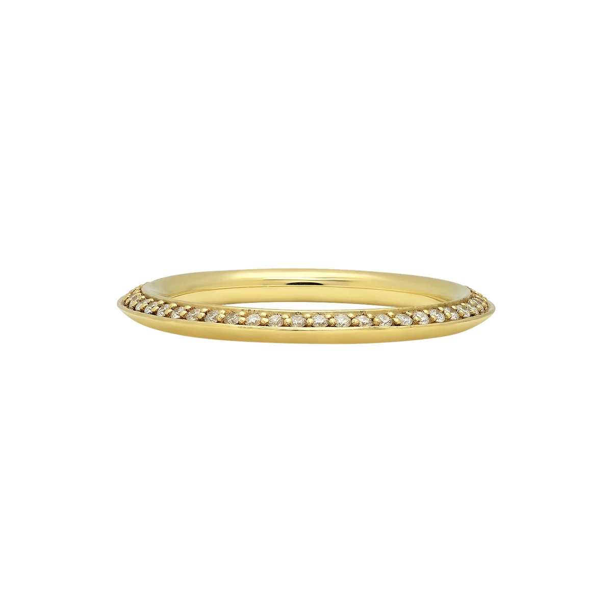 Pavé Chimera Orbit Ring in Yellow Gold