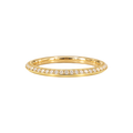 Pavé Diamond Orbit Ring in Yellow Gold