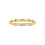 Pavé Diamond Orbit Ring in Yellow Gold