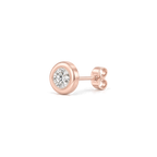 Round Diamond Stud in Rose Gold