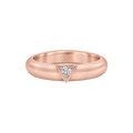 Triangle Diamond Wide Band Ring in Rose Gold